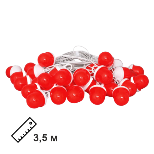 Сигнальная гирлянда из фонарей ФС-12 с шагом 3,5 м